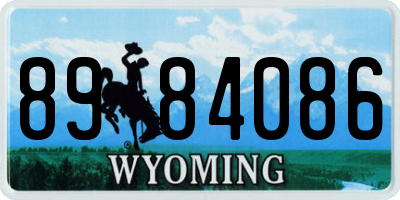 WY license plate 8984086