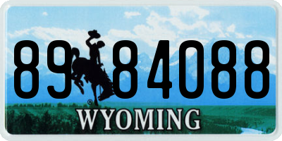 WY license plate 8984088