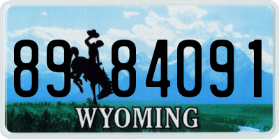 WY license plate 8984091