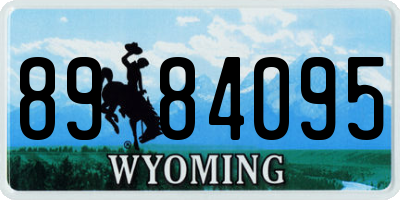 WY license plate 8984095