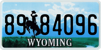 WY license plate 8984096