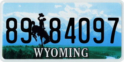 WY license plate 8984097