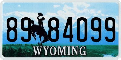 WY license plate 8984099