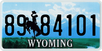 WY license plate 8984101