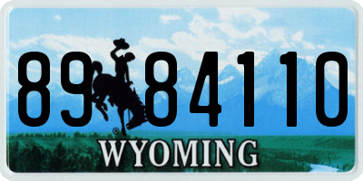 WY license plate 8984110