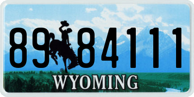 WY license plate 8984111
