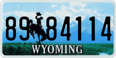 WY license plate 8984114