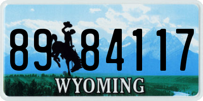 WY license plate 8984117