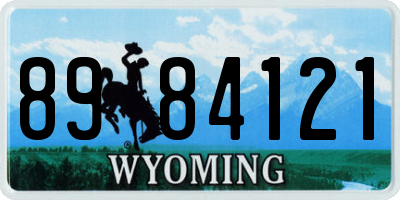 WY license plate 8984121
