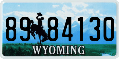 WY license plate 8984130