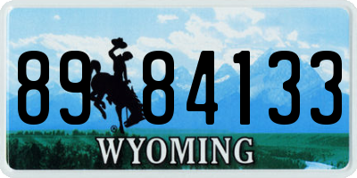 WY license plate 8984133