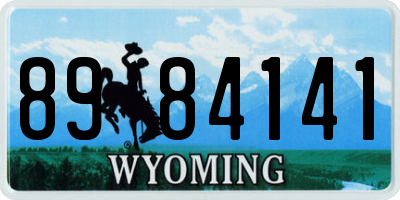 WY license plate 8984141