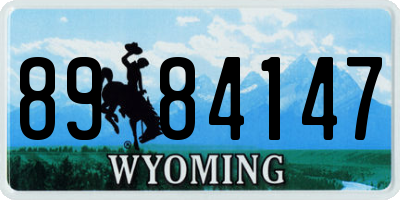 WY license plate 8984147