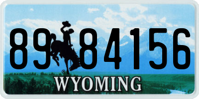 WY license plate 8984156