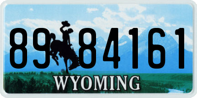 WY license plate 8984161