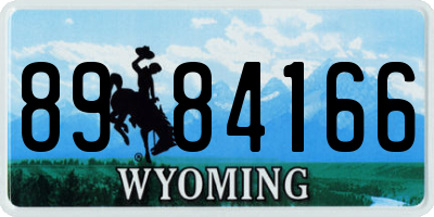 WY license plate 8984166
