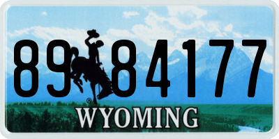WY license plate 8984177