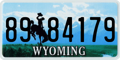 WY license plate 8984179