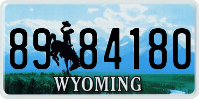 WY license plate 8984180