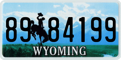 WY license plate 8984199