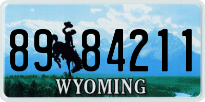 WY license plate 8984211