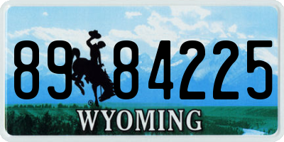 WY license plate 8984225