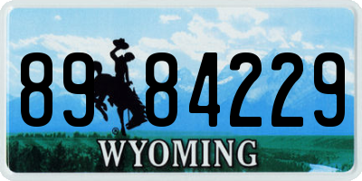 WY license plate 8984229