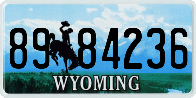 WY license plate 8984236