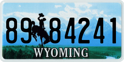 WY license plate 8984241