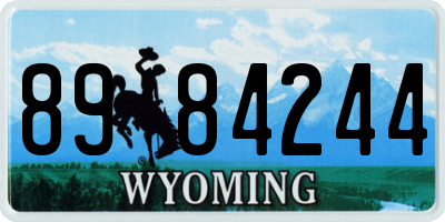 WY license plate 8984244