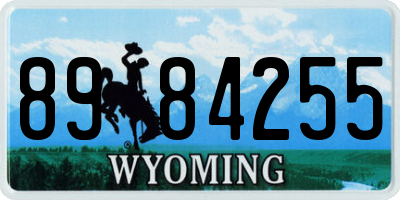 WY license plate 8984255