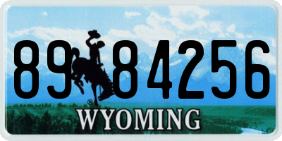 WY license plate 8984256