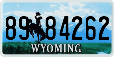 WY license plate 8984262