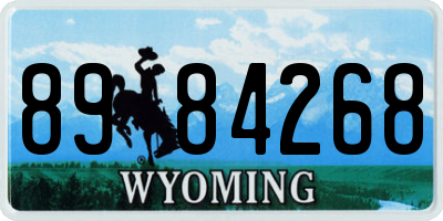 WY license plate 8984268