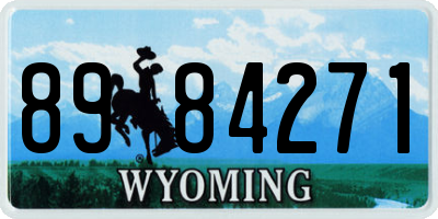 WY license plate 8984271