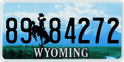 WY license plate 8984272