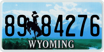 WY license plate 8984276