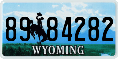 WY license plate 8984282