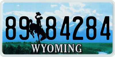 WY license plate 8984284