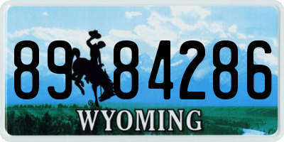 WY license plate 8984286
