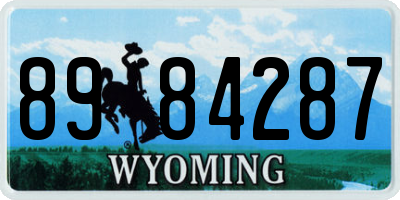 WY license plate 8984287