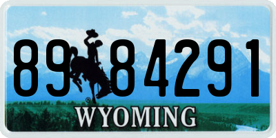 WY license plate 8984291