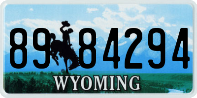 WY license plate 8984294