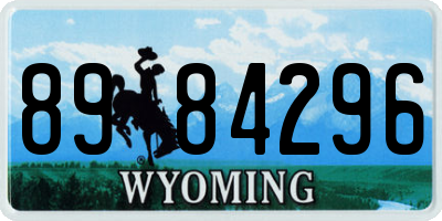 WY license plate 8984296