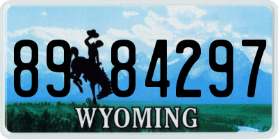 WY license plate 8984297