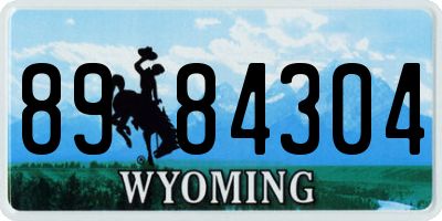 WY license plate 8984304