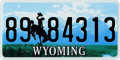 WY license plate 8984313