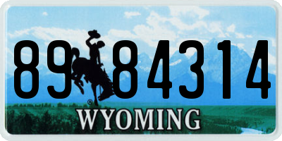 WY license plate 8984314