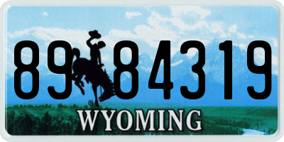 WY license plate 8984319