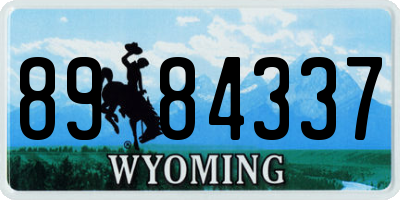WY license plate 8984337